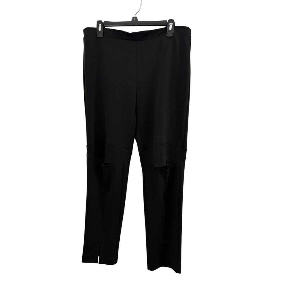 ICI Black Pants With Slit Knee Streetwear XL Split Bottom